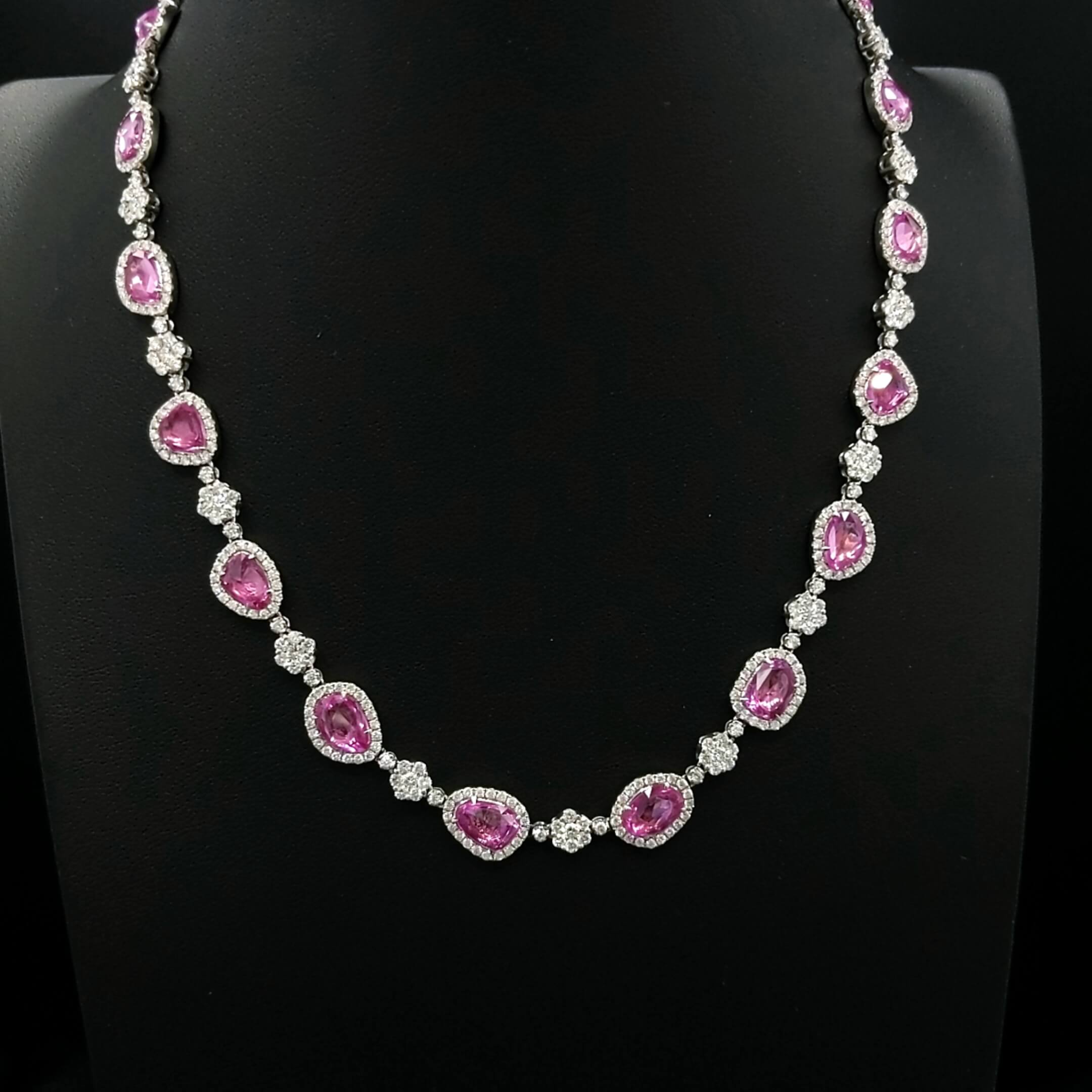 Pink Sapphire Necklace – Hubert Jewelry – Fine Diamonds and Gemstones